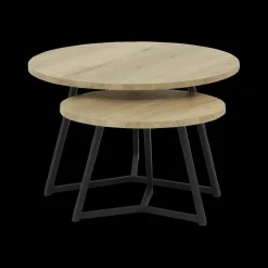 Ygo Salontafel Set van 2 ZYAN Natuur| Salontafels & Bijzettafels