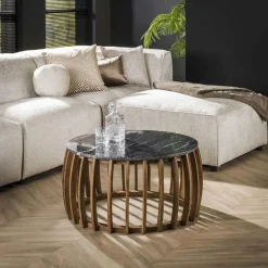 Ygo Salontafel SKY Ø77 zwart marmer| Salontafels & Bijzettafels