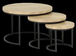 Ygo Salontafel STEVIE 3-delig Natur| Salontafels & Bijzettafels