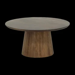 Ygo Salontafel SUNDAR Ø80 Mango Donkerbruin| Salontafels & Bijzettafels
