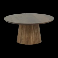 Ygo Salontafel SUNDAR Ø80 Mango Donkerbruin| Salontafels & Bijzettafels