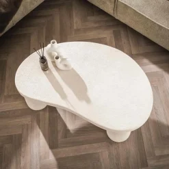 Ygo Salontafel TIANA Kiezelvorm Microcement B110| Salontafels & Bijzettafels