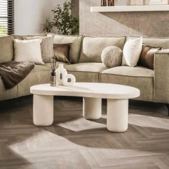 Ygo Salontafel TIANA Kiezelvorm Microcement B110| Salontafels & Bijzettafels