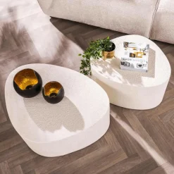 Ygo Salontafel WINNIE S/2 Stone Driehoekig| Salontafels & Bijzettafels