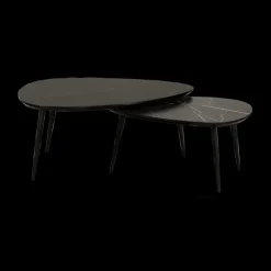 Ygo Salontafelset VINNUM Marble Bromo/Zwart| Salontafels & Bijzettafels