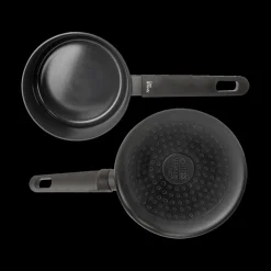 Ygo Sauspan FULL BLACK Alu Zwart M/Deksel| Potten & Pannen