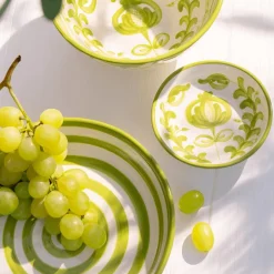 Ygo Schaal GRANZ Ker. Wit/Groen S| Servies
