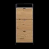Ygo Schoenenkast BOKSKAP 3L/Legger (Wild Oak), B56-H129-D30| Schoenkasten & Rekken