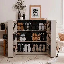 Ygo Schoenenkast EMILIO B100-H110 Beige| Schoenkasten & Rekken