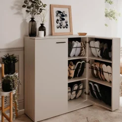 Ygo Schoenenkast EMILIO B100-H110 Beige| Schoenkasten & Rekken