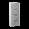 Ygo Schoenenkast 4L, B64-H158, Wit-Beton| Schoenkasten & Rekken