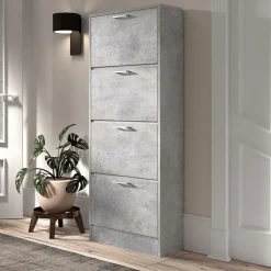 Ygo Schoenenkast MAUI 4L Beton| Schoenkasten & Rekken
