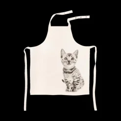 Ygo Schort FARM-CAT Wit/Zwart| Keukenlinnen