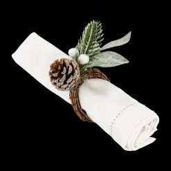 Ygo Servetring S/2 DENRY Besneeuwde Tak| Tafelaccessoires