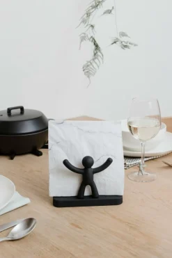 Ygo Servettenhouder BUDDY Zwart| Tafelaccessoires