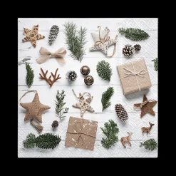 Ygo Serviet NATURAL CHRISTMAS S/20| Tafellinnen & -Textiel|Kerst