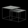 Ygo Set van 2 bijzettafels MIC Marble Noir| Salontafels & Bijzettafels
