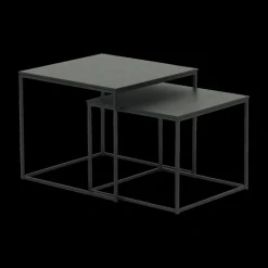 Ygo Set van 2 bijzettafels MIC Noir| Salontafels & Bijzettafels