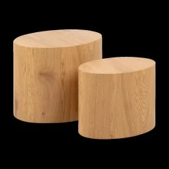 Ygo Set van 2 salontafels RIKA Wild Oak| Salontafels & Bijzettafels