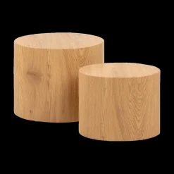 Ygo Set van 2 salontafels RIKA Wild Oak| Salontafels & Bijzettafels