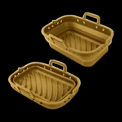 Ygo Silicone Bakvorm Airfryer AIRY Rechthoek Oker| Kookaccessoires|Bakaccessoires