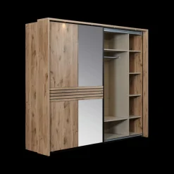 Ygo Slaapkamer ILJA: Kleerkast B280 + Bed 180x200/2 Nachttafels + Commode B111| Slaapkamers
