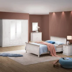 Ygo Slaapkamer JASNA: Kleerkast Draaideuren B225 + Bed 160x200 + 2x Nachttafel| Slaapkamers