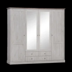 Ygo Slaapkamer JASNA: Kleerkast Draaideuren B225 + Bed 160x200 + 2x Nachttafel| Slaapkamers