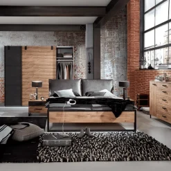 Ygo Slaapkamer KICK: Kleerkast 250cm + Bed 160x200 + 2x Nachttafels| Slaapkamers
