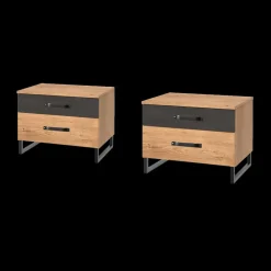Ygo Slaapkamer KICK: Kleerkast 250cm + Bed 160x200 + 2x Nachttafels| Slaapkamers