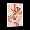 Ygo Slim Frame Wood Earth Flowers| Wanddecoratie