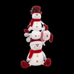Ygo Sneeuwmanpyramide SNOWIES Wit/Rood| Kerst