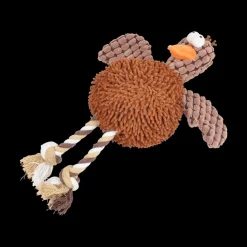 Ygo Speeltje DUCK Eend Koord Bruin| Huisdierspeelgoed