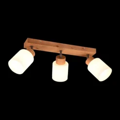 Ygo Spot ASSAM 3Del. Hout/Glas Wit| Spots