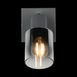 Ygo Spot CADIZ 1Del. Met./Glas Antraciet| Wandlampen