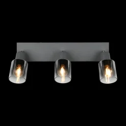 Ygo Spot CADIZ 3Del. Met./Glas Antraciet| Wandlampen