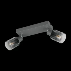 Ygo Spot CADIZ 2Del. Met./Glas Antraciet| Wandlampen