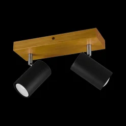 Ygo Spot MARLEY Hout/Metaal Zwart| Spots