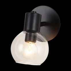 Ygo Spot OSIRA 1Del. Zwart/Glas Helder| Spots