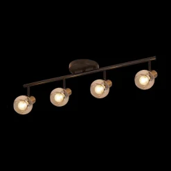 Ygo Spot OSIRA 4Del. Zwart/Glas Amber| Spots