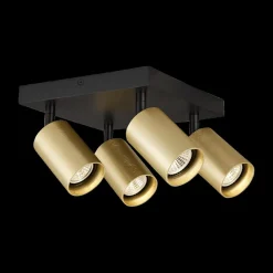 Ygo Spot TABOO 4Del. Vierkant Zwart/Goud| Spots