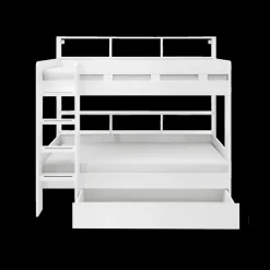 Ygo Stapelbed STITCH 90x200 Wit (Incl. Bedlade en Bodems)| Slaapkamer|Bedden