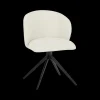 Ygo Stoel BALDER 180° Bouclé Ecru Pt Zwart| Stoelen