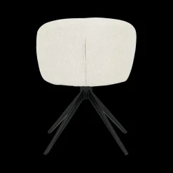 Ygo Stoel BALDER 180° Bouclé Ecru Pt Zwart| Stoelen
