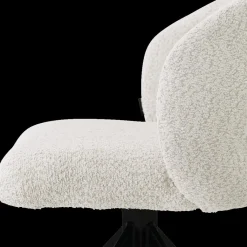 Ygo Stoel BALDER 180° Bouclé Ecru Pt Zwart| Stoelen