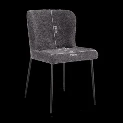 Ygo Stoel DORIEN Bouclé Donkergrijs| Stoelen