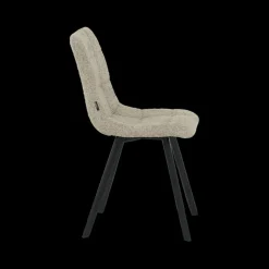 Ygo Stoel ERVI Bouclé Caffe Latte| Stoelen