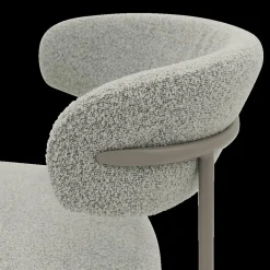 Ygo Stoel FJERRE Bouclé Grijs| Stoelen