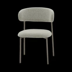 Ygo Stoel FJERRE Bouclé Grijs| Stoelen