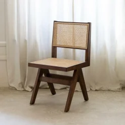 Ygo Stoel JAKI Ash Wood Walnut/Rotan| Stoelen